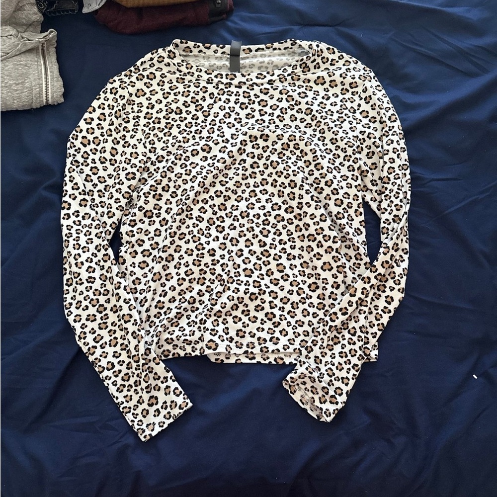 Francesca's Collections Animal Print Long Sleeve Top